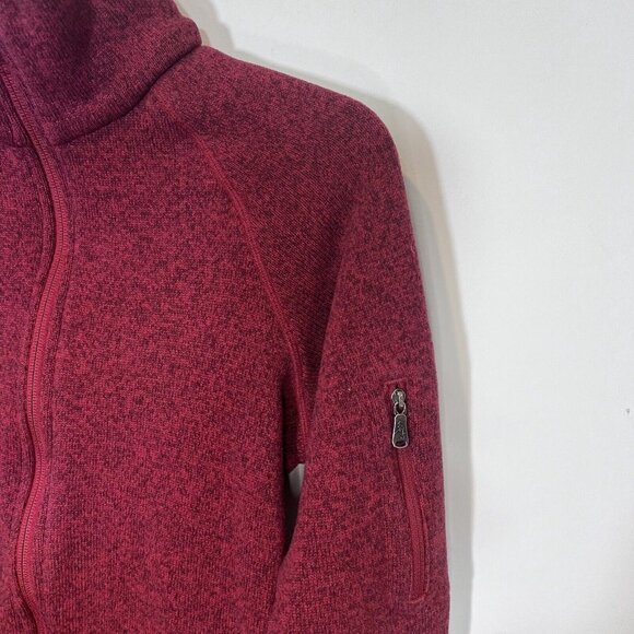 Eastern Mountain Sports Jacket S Womens Fleece Red Full Zip Sweater Size Small - Picture 8 of 11